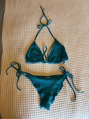 Salt + Cove Teal Crochet Bikini Set – Juniors Medium